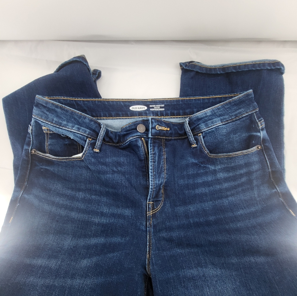 Old Navy Women's Dark Blue Straight Leg Jeans